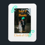 Magnet Flexible Amour & merci mariage couple photo moderne ajouter<br><div class="desc">Conception pour l'amour couple</div>