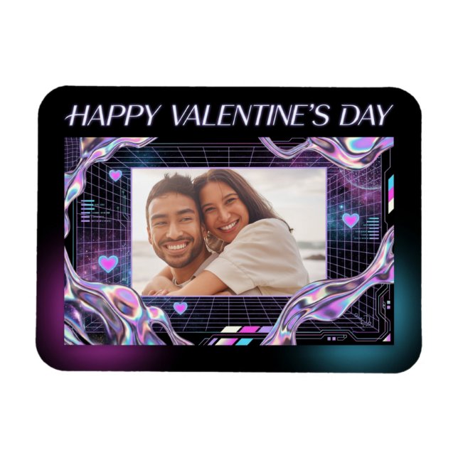 Magnet Flexible Amour numérique Romance cosmique (Horizontal)