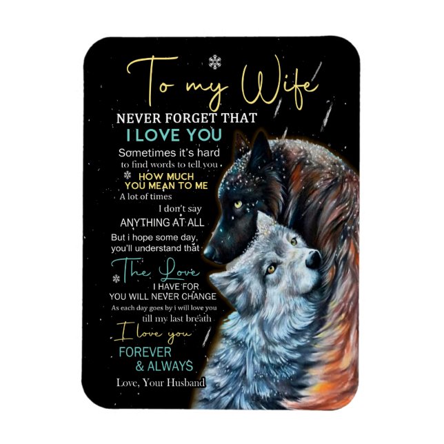 Magnet Flexible Amoureux de leurs épouses | À ma femme n'oublie ja (Vertical)