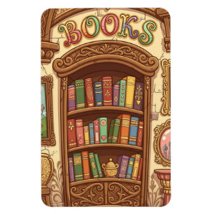 Magnet Flexible Amoureux des livres Étagère à livres de dessin ani