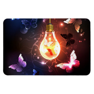 Magnet Flexible Ampoule lumineuse avec papillons nocturnes