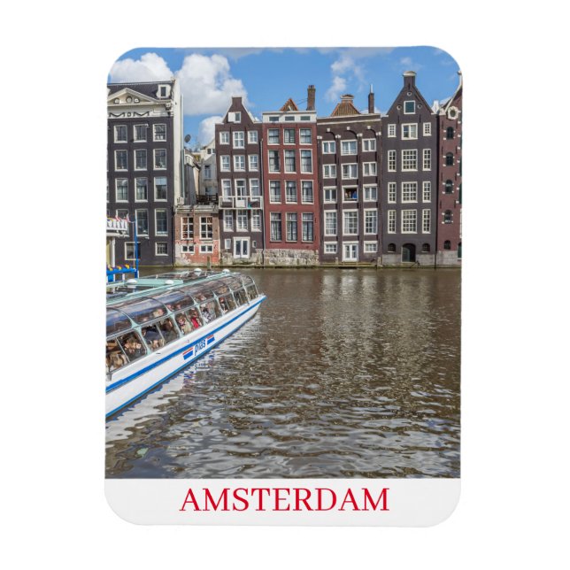 Magnet Flexible Amsterdam canal maisons vue frigo aimant (Vertical)