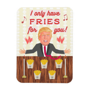 Magnet Flexible Amusant Donald Trump Fast Food Fries Saint-Valenti