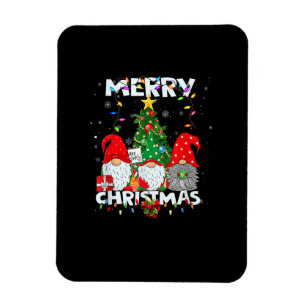 Magnet Flexible Amusant Joyeux Noël Gnome Chemise Famille Joyeux g
