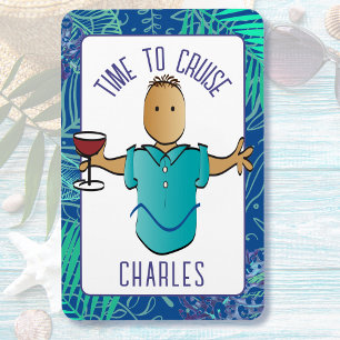 Magnet Flexible Amusante porte de croisière caricaturale africaine