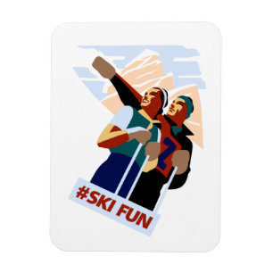 Magnet Flexible Amusement de ski de Hashtag