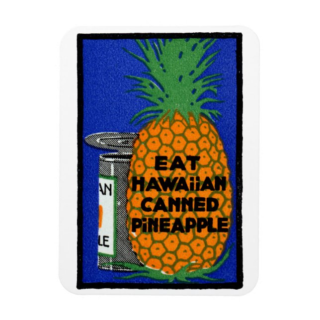 Magnet Flexible Ananas hawaïen vintage (Vertical)