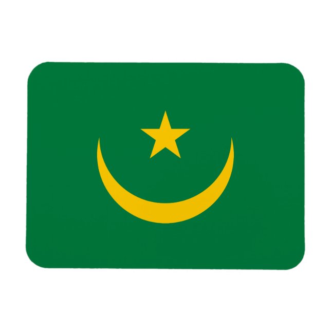Magnet Flexible Ancien drapeau de Mauritanie (Horizontal)