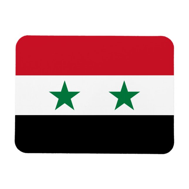 Magnet Flexible Ancien drapeau de Syrie (Horizontal)