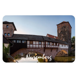 Magnet Flexible Ancien pont médiéval à Nuremberg, Allemagne