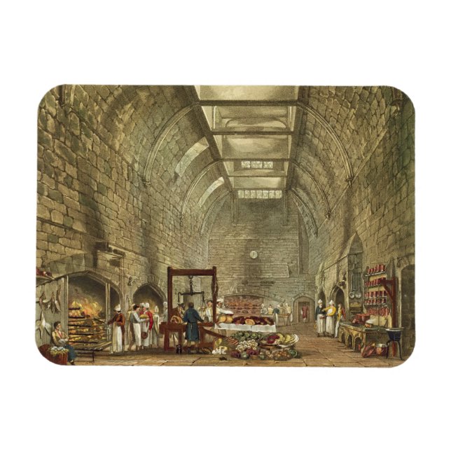 Magnet Flexible Ancienne cuisine, Château de Windsor, gravée par W (Horizontal)