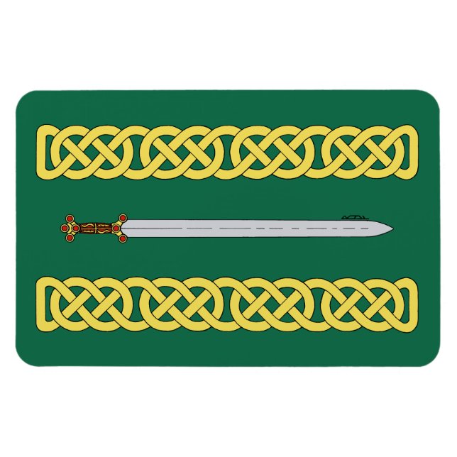 Magnet Flexible Ancienne épée celtique et réseau (Horizontal)