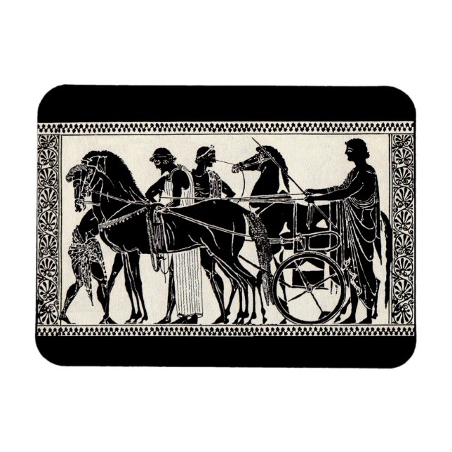 Magnet Flexible anciens hommes et chevaux romains (Horizontal)