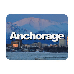 Magnet Flexible Ancrage Alaska Skyline avec Anchorage dans le ciel