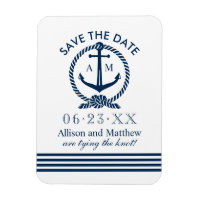 Ancre bleue marine nautique mariage Enregistrer la