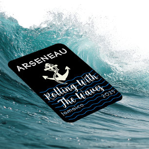 Magnet Flexible Ancre de croisière en famille Marque de porte noir