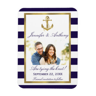 Magnet Flexible Ancre Nautique Photo Mariage Enregistrer l'aimant 