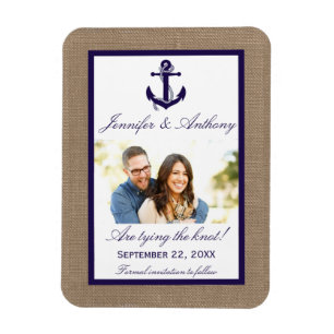 Magnet Flexible Ancre Nautique Photo Mariage Enregistrer l'aimant