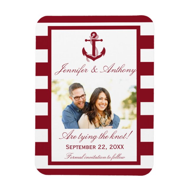 Magnet Flexible Ancre Nautique Photo Mariage Enregistrer l'aimant  (Vertical)