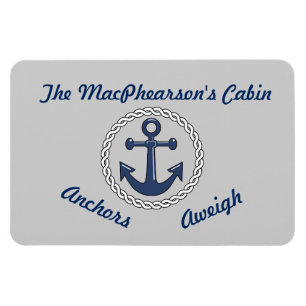 Magnet Flexible Ancres Aweigh Grey Stateroom Porte Marker