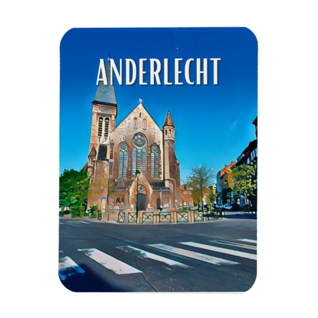 Magnet Flexible Anderlecht Belgique Photo Vintage (Vertical)