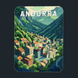 Magnet Flexible Andorre Travel Art Vintage<br><div class="desc">Design d'art vectoriel Andorre. Andorre est une petite principauté indépendante située entre la France et l'Espagne dans les Pyrénées.</div>