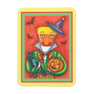 Magnet Flexible ANDY THE CANDY CORN MAN, CHAT NOIR & JACK Coloré