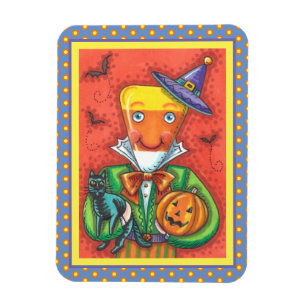Magnet Flexible ANDY THE CANDY CORN MAN, CHAT NOIR & JACK Coloré