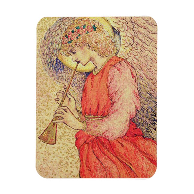 Magnet Flexible Ange jouant du flageolet (Vertical)
