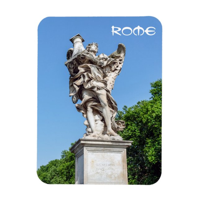Magnet Flexible Angel avec la Colonne - Pont Sant'Angelo, Rome (Vertical)