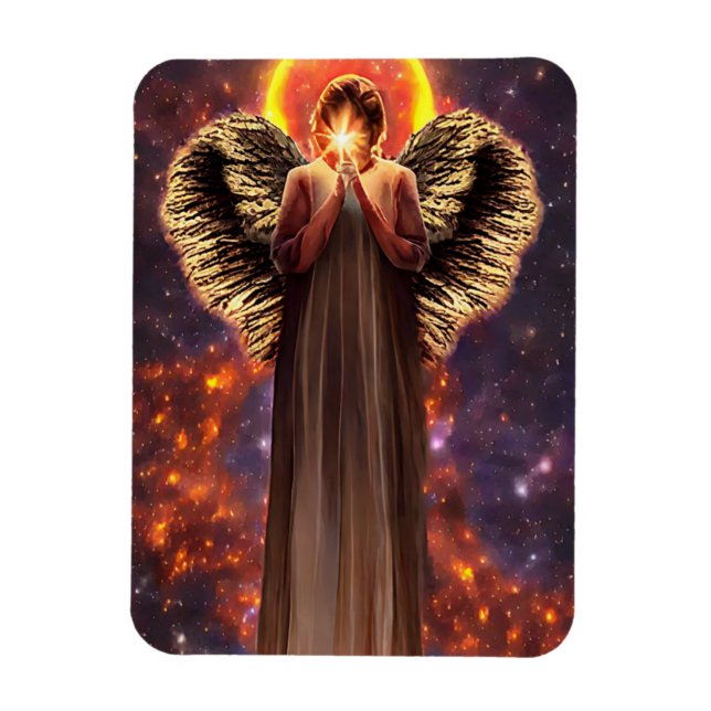 Magnet Flexible Angel De L'Amour Et Lumière Art Original (Vertical)