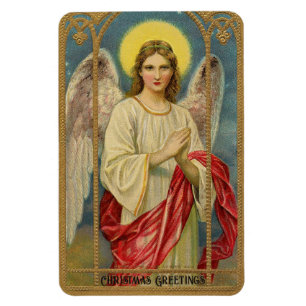Magnet Flexible Angel victorien envoyant des voeux de Noël Frigo