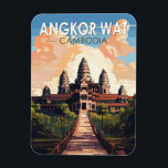 Magnet Flexible Angkor Vat Cambodge Travel Art Vintage<br><div class="desc">Image vectorielle Angkor Vat. Angkor Wat est un complexe de temples au Cambodge qui est considéré comme la plus grande structure religieuse au monde par Guinness World Records. Il est situé dans l'ancienne capitale khmère d'Angkor,  dans le nord du Cambodge.</div>