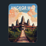 Magnet Flexible Angkor Vat Cambodge Travel Art Vintage<br><div class="desc">Image vectorielle Angkor Vat. Angkor Wat est un complexe de temples au Cambodge qui est considéré comme la plus grande structure religieuse au monde par Guinness World Records. Il est situé dans l'ancienne capitale khmère d'Angkor,  dans le nord du Cambodge.</div>
