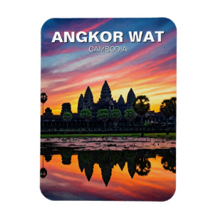 Magnet Flexible Angkor Wat Cambodia Sunset