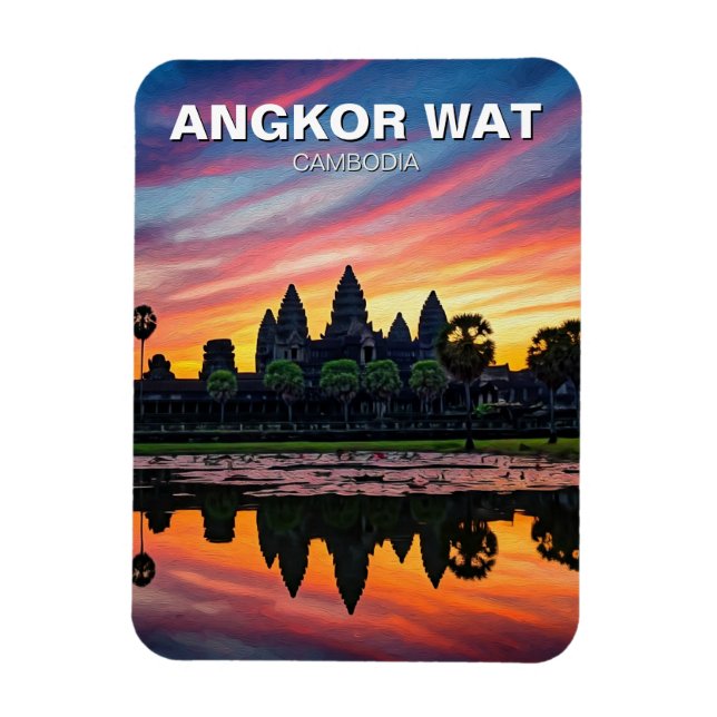 Magnet Flexible Angkor Wat Cambodia Sunset (Vertical)