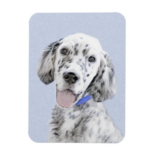 Magnet Flexible Anglais Setter Blue Belton Peinture Chien Art