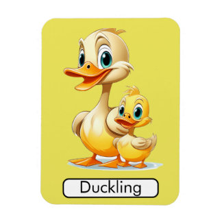 Magnet Flexible Animal Flashcard Canard / Duc, enfants, Apprendre