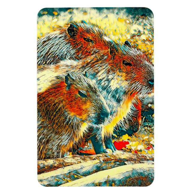 Magnet Flexible AnimalArt_Capybara_005 (Vertical)