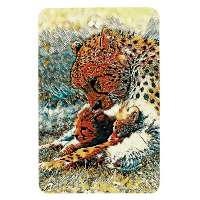 Magnet Flexible AnimalArt_Cheetah_015 (Vertical)