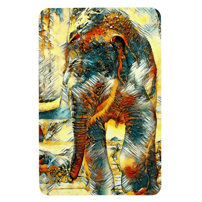 Magnet Flexible AnimalArt_Elephant_012 (Vertical)