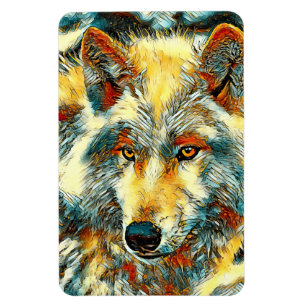 Magnet Flexible AnimalArt_Wolf_004
