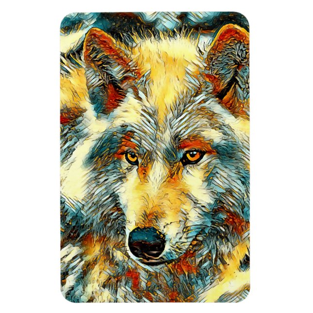 Magnet Flexible AnimalArt_Wolf_004 (Vertical)