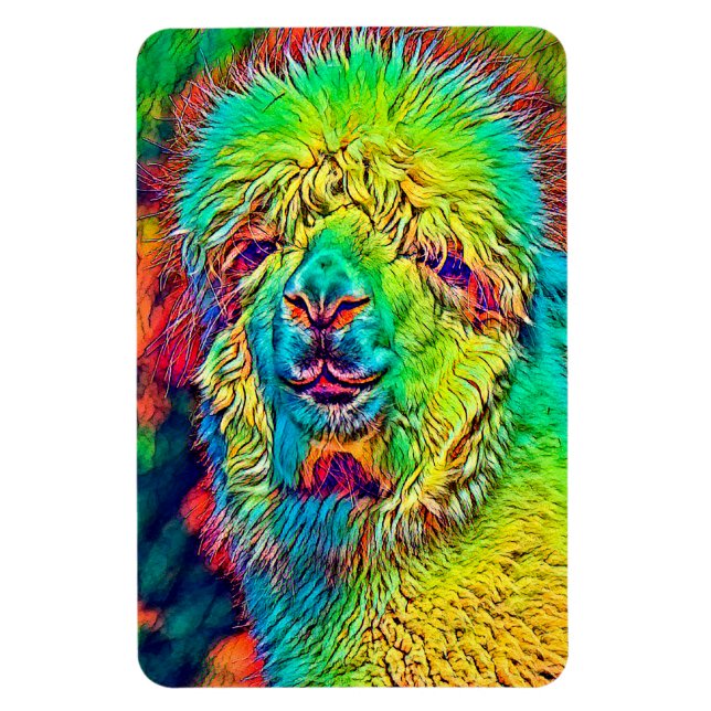 Magnet Flexible AnimalColor_Alpaca_005 (Vertical)