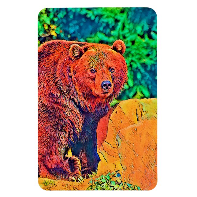Magnet Flexible AnimalColor_Bear_001 (Vertical)