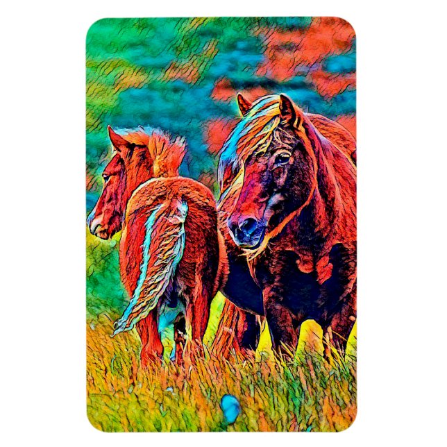 Magnet Flexible AnimalColor_Horse_018 (Vertical)