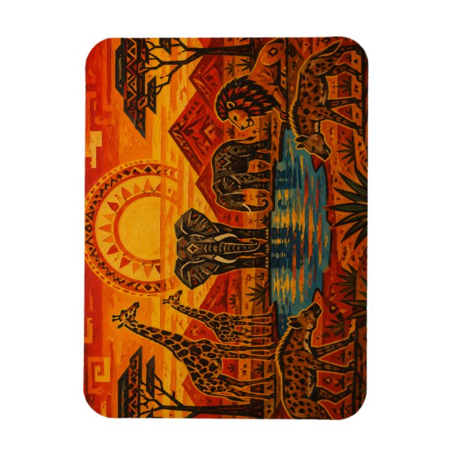 Magnet Flexible Animales en Africa (Vertical)