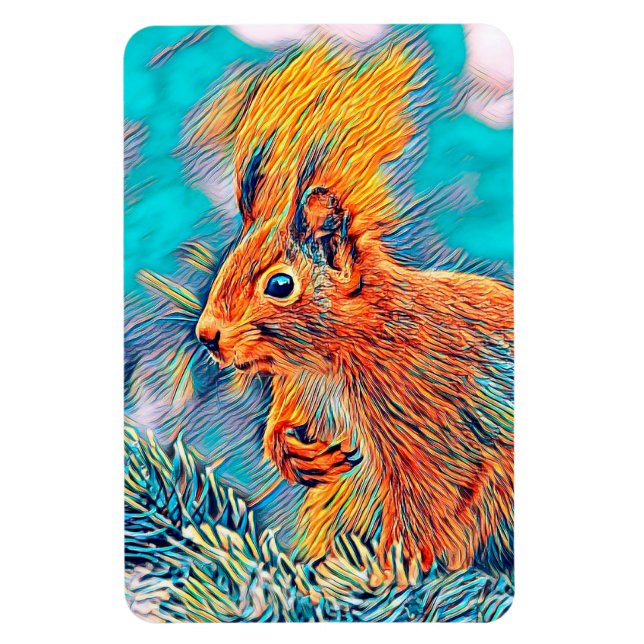 Magnet Flexible AnimalMix_Squirrel_001 (Vertical)