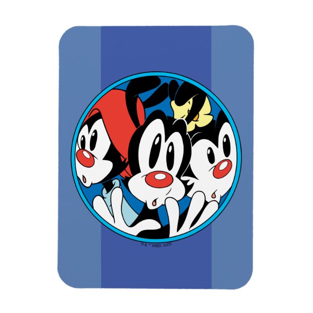 Magnet Flexible Animaniacs | Warner Siblings Circle Graphic (Vertical)