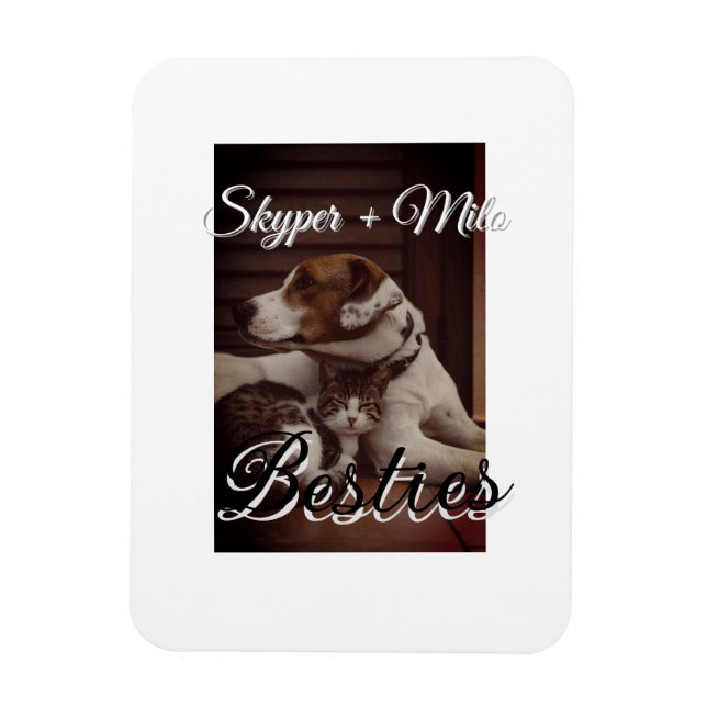 Magnet Flexible Animaux de compagnie amis besties ajouter nom anim (Vertical)